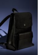 Фото Женский кожаный городской рюкзак черный Blank - Black Point